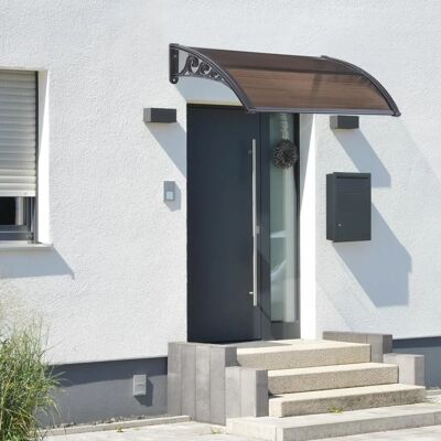 en.casa Mellerud Markise - Schwarz und Braun - 100x60cm - Schutz vor Regen en.casa Mellerud Markise - Schwarz und Braun - 100x60cm - Schutz vor Regen