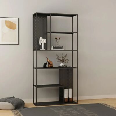 en.casa Vehmaa Stahlregal - Schwarz - 7 Fächer en.casa Vehmaa Stahlregal - Schwarz - 7 Fächer