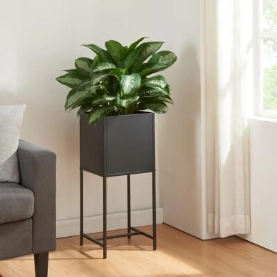 en.casa Porsgrunn 70x30x30cm Maceta Rectangular de Metal - Estante para Plantas en.casa Porsgrunn 70x30x30cm Maceta Rectangular de Metal - Estante para Plantas