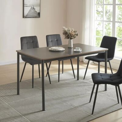 en.casa Lindesberg Esstisch für 6 Personen Stahl MDF - Grau en.casa Lindesberg Esstisch für 6 Personen Stahl MDF - Grau