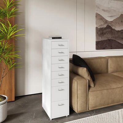 en.casa Kökar Stahl Mobile Aktenschrank - 8 Schubladen en.casa Kökar Stahl Mobile Aktenschrank - 8 Schubladen