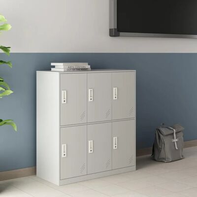 en.casa Gabinete de almacenamiento de acero 100x90x40cm - Gris pálido en.casa Gabinete de almacenamiento de acero 100x90x40cm - Gris pálido