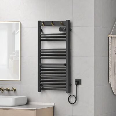 Pro.tec Uvdal 500W Radiador toallero eléctrico - Diseño moderno, Seguridad infantil, IP24 Pro.tec Uvdal 500W Radiador toallero eléctrico - Diseño moderno, Seguridad infantil, IP24