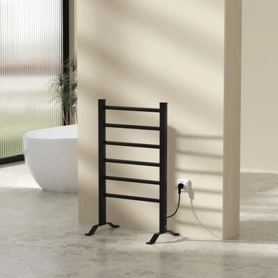 pro.tec - Radiador toallero eléctrico - 100W, 6 barras de aluminio, Negro, 85x55cm pro.tec - Radiador toallero eléctrico - 100W, 6 barras de aluminio, Negro, 85x55cm