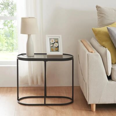 en.casa Mesa Luleå Oval de Vidrio - 55x28x45cm en.casa Mesa Luleå Oval de Vidrio - 55x28x45cm