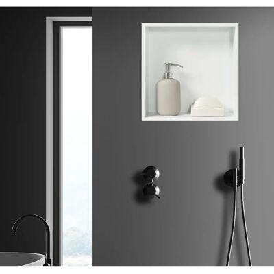Neu.haus Nicho de douche Kristinehamn - 30x30cm - Blanc mat - Publicité Neu.haus Nicho de douche Kristinehamn - 30x30cm - Blanc mat - Publicité