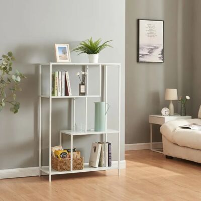 Estantería Reisjärvi - 115x75x35cm Blanco Mate - Estantería de Acero Estantería Reisjärvi - 115x75x35cm Blanco Mate - Estantería de Acero