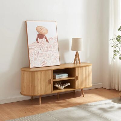 en.casa Nordkapp Sideboard - Natur - 140x40x56cm en.casa Nordkapp Sideboard - Natur - 140x40x56cm