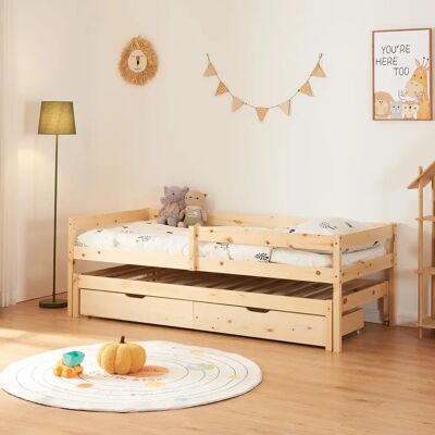 En.casa Sonkajärvi Cama Nido Infantil - 2 Cajones, Pino En.casa Sonkajärvi Cama Nido Infantil - 2 Cajones, Pino