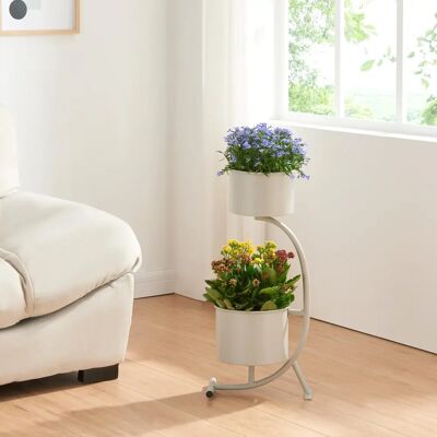 EN.CASA Soporte para Plantas Almelo - Beige - Soporte para Plantas de Interior EN.CASA Soporte para Plantas Almelo - Beige - Soporte para Plantas de Interior