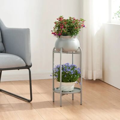 en.casa - Soporte para plantas - Estructura metálica gris oscuro 81x40x40cm en.casa - Soporte para plantas - Estructura metálica gris oscuro 81x40x40cm