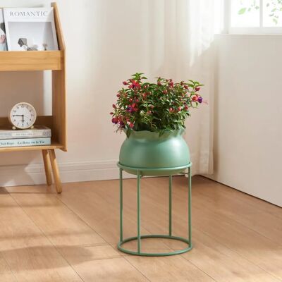 en.casa Soporte para plantas Assen - Soporte metálico moderno - 38cm en.casa Soporte para plantas Assen - Soporte metálico moderno - 38cm