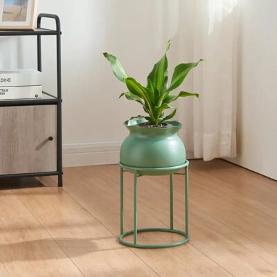 en.casa Soporte para plantas Assen de metal - Verde - Soporte para plantas en.casa Soporte para plantas Assen de metal - Verde - Soporte para plantas