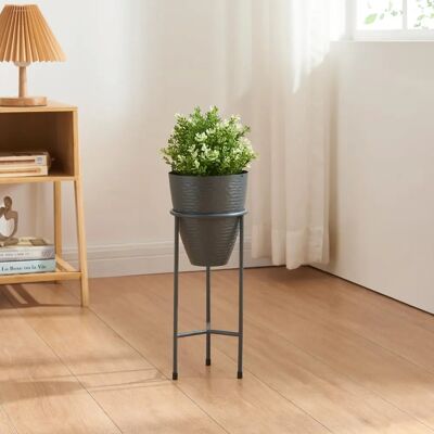en.casa Support pour plantes Asten - Noir - Métal - 41xØ16cm - Intérieur - Publicité en.casa Support pour plantes Asten - Noir - Métal - 41xØ16cm - Intérieur - Publicité