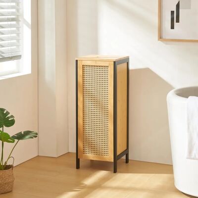 en.casa Tervola 51 L Cesto de ropa sucia negro/bambú - Laundry Basket en.casa Tervola 51 L Cesto de ropa sucia negro/bambú - Laundry Basket