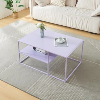 en.casa Solund Mesa de Centro Rectangular de Acero - Violeta en.casa Solund Mesa de Centro Rectangular de Acero - Violeta