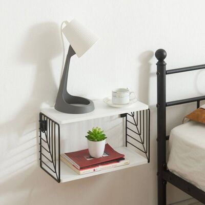 Estantería de pared En.casa Moss - Negro/Blanco - 39x18x23 cm Estantería de pared En.casa Moss - Negro/Blanco - 39x18x23 cm