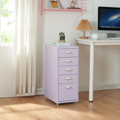 EN.CASA Kökar Stahl 69x28x41cm Aktenschrank - Violett EN.CASA Kökar Stahl 69x28x41cm Aktenschrank - Violett