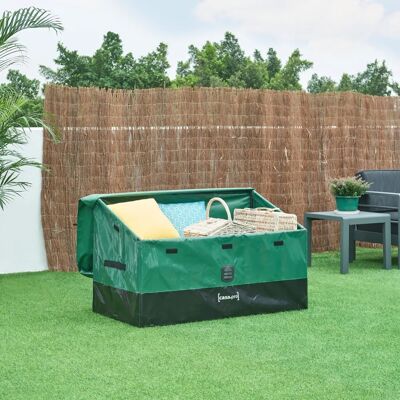 CASA.PRO Caja de almacenamiento Alanno - 387L, Verde/Negro, Exterior CASA.PRO Caja de almacenamiento Alanno - 387L, Verde/Negro, Exterior