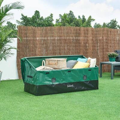 Casa.pro Caja de almacenamiento jardín - 560L - Verde/Negro Casa.pro Caja de almacenamiento jardín - 560L - Verde/Negro