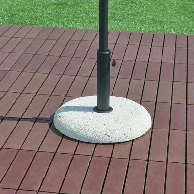 Casa.pro - Support de Parasol Circulaire Ø45 x 6cm Béton Aspect Gravillon Blanc - Décor Jardin - Publicité Casa.pro - Support de Parasol Circulaire Ø45 x 6cm Béton Aspect Gravillon Blanc - Décor Jardin - Publicité