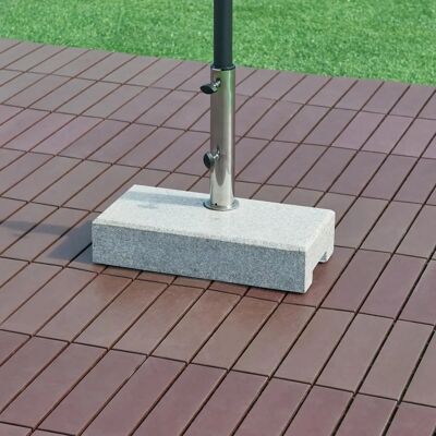 Casa.pro - Soporte de sombrilla rectangular de granito - Gris Casa.pro - Soporte de sombrilla rectangular de granito - Gris