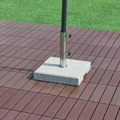 Casa.pro - Soporte de sombrilla de granito rectangular - Gris Casa.pro - Soporte de sombrilla de granito rectangular - Gris