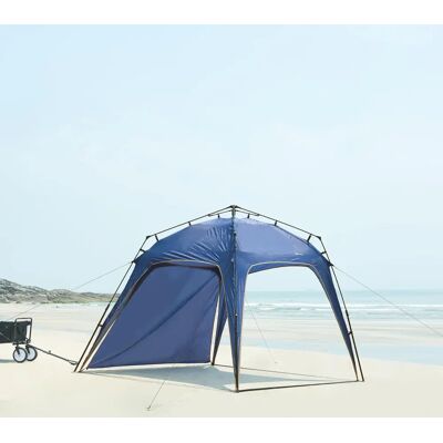 Pro.tec - Pabellón de jardín con LED, módulo solar, 250x250x190 cm - Azul Pro.tec - Pabellón de jardín con LED, módulo solar, 250x250x190 cm - Azul