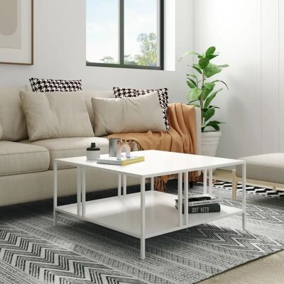 en.casa Kumlinge Quadratische Couchtisch - 40x80x80cm en.casa Kumlinge Quadratische Couchtisch - 40x80x80cm