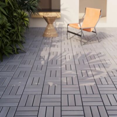 Casa.pro - Losetas de madera de acacia - Gris - Uso exterior Casa.pro - Losetas de madera de acacia - Gris - Uso exterior