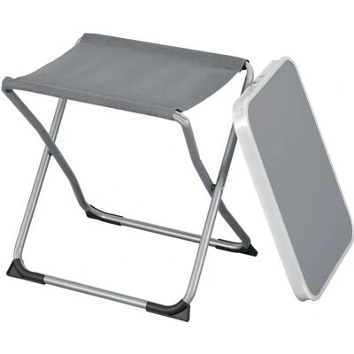 en.casa Klapphocker mit Tisch 47x47x37cm - Grau - Hocker & Tisch en.casa Klapphocker mit Tisch 47x47x37cm - Grau - Hocker & Tisch