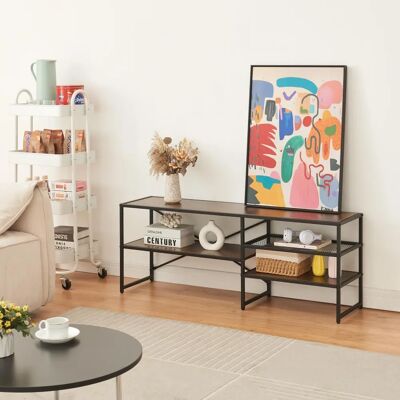 en.casa Västiarharg 120x30x46 cm - Negro/Nogal Mueble de TV en.casa Västiarharg 120x30x46 cm - Negro/Nogal Mueble de TV
