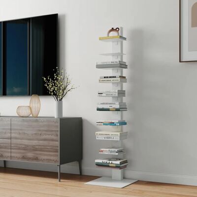 en.casa Eksjö Bücherregal - 10 Böden - Weiß - Bücherregal en.casa Eksjö Bücherregal - 10 Böden - Weiß - Bücherregal
