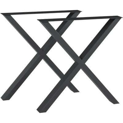 EN.CASA Greith Pieds de Table en Acier en Forme de X - 72x79cm - Publicité EN.CASA Greith Pieds de Table en Acier en Forme de X - 72x79cm - Publicité