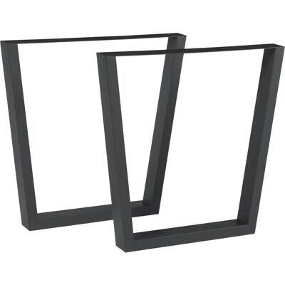en.casa - Patas de mesa ajustables de acero - 72x55/75 cm - Negro en.casa - Patas de mesa ajustables de acero - 72x55/75 cm - Negro