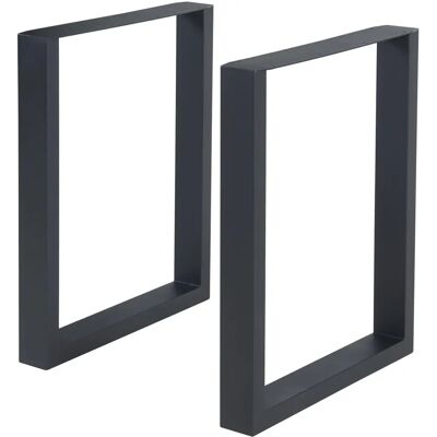 EN.CASA - Patas de mesa ajustables de acero - 72x60 cm - Negro EN.CASA - Patas de mesa ajustables de acero - 72x60 cm - Negro