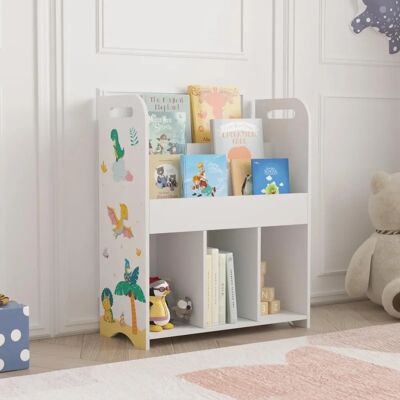 en.casa Røyrvik Estantería Infantil - Motivo de Dinosaurio - 75x62x29cm en.casa Røyrvik Estantería Infantil - Motivo de Dinosaurio - 75x62x29cm