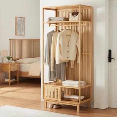 en.casa Perchero de Bambú Natural Ypäjä en.casa Perchero de Bambú Natural Ypäjä
