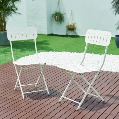 Conjunto de Sillas Plegables en.casa - Acero Resistente a la Intemperie - Compacto y Portátil Conjunto de Sillas Plegables en.casa - Acero Resistente a la Intemperie - Compacto y Portátil