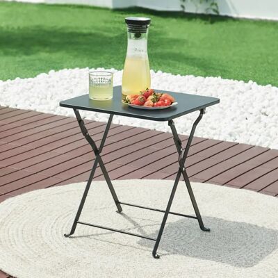 en.casa Mesa plegable Vegårshei 45x40x40 cm - Jardín, Balcón, Terraza en.casa Mesa plegable Vegårshei 45x40x40 cm - Jardín, Balcón, Terraza