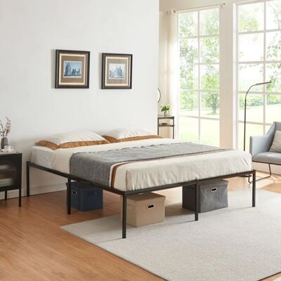 en.casa Vårdö Cama de metal 160x200 Negro en.casa Vårdö Cama de metal 160x200 Negro