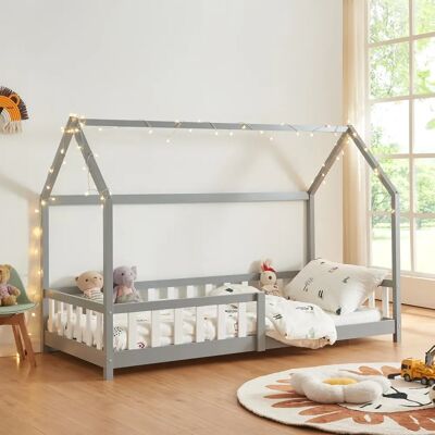 en.casa Hesel Cama infantil - Forma de casa, Barandilla, Montaje fácil en.casa Hesel Cama infantil - Forma de casa, Barandilla, Montaje fácil