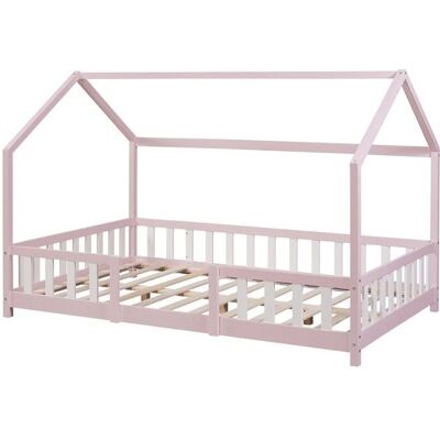 En.Casa Cerro Lit pour Enfants - Design de Maison Charmant - Railing de Sécurité - Montage Facile - 150kg Max - Publicité En.Casa Cerro Lit pour Enfants - Design de Maison Charmant - Railing de Sécurité - Montage Facile - 150kg Max - Publicité
