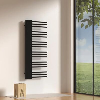 neu.haus Kviteseid Radiateur sèche-serviettes mural 18 tubes 470W acier - Noir - Publicité neu.haus Kviteseid Radiateur sèche-serviettes mural 18 tubes 470W acier - Noir - Publicité