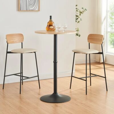 EN.CASA Vantaa 100x60cm - Table de bar ronde en acier noir - Publicité EN.CASA Vantaa 100x60cm - Table de bar ronde en acier noir - Publicité