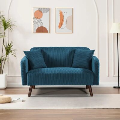 en.casa Midt 132x70x81 cm Sofa Blau en.casa Midt 132x70x81 cm Sofa Blau