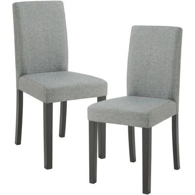 Bequemes Grau Stoff Esszimmerstuhl-Set - Wohnzimmer, Büro Bequemes Grau Stoff Esszimmerstuhl-Set - Wohnzimmer, Büro