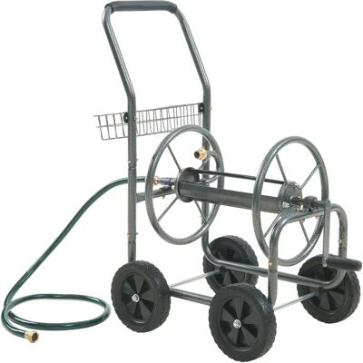 Pro-Tec Carro de Manguera - Capacidad 65m, Fácil de enrollar, Gris Pro-Tec Carro de Manguera - Capacidad 65m, Fácil de enrollar, Gris