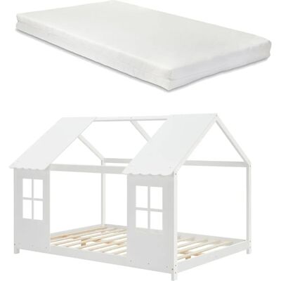 en.casa Tostedt Cama infantil - Estilo casa, Ventanas, Max 200kg en.casa Tostedt Cama infantil - Estilo casa, Ventanas, Max 200kg