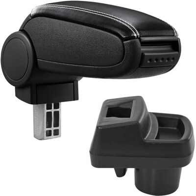 Apoyabrazos de Cuero Negro Opel Corsa F - Comodidad y Almacenamiento Apoyabrazos de Cuero Negro Opel Corsa F - Comodidad y Almacenamiento